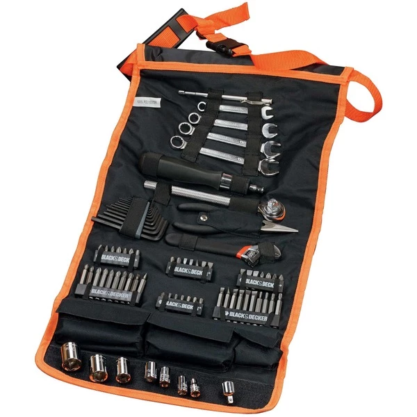 Black & Decker BLACK+DECKER A7063-QZ, Set D'outils (Noir/Orange)