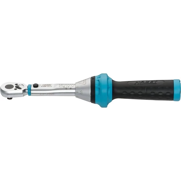 Hazet 5108-3CT Clé Dynamométrique (Bleu/Noir, Clé Dynamométrique à Cliquet, Mécanique, 1/4", 2,5 - 25 N·m, 3%, Noir/Bleu) – Image 2