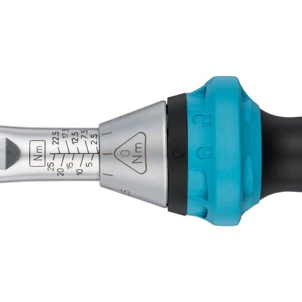 Hazet 5108-3CT Clé Dynamométrique (Bleu/Noir, Clé Dynamométrique à Cliquet, Mécanique, 1/4", 2,5 - 25 N·m, 3%, Noir/Bleu) – Image 3