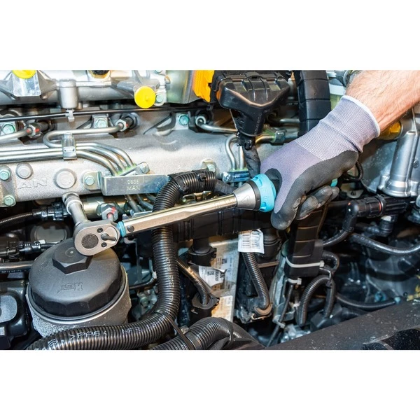 Hazet 5120-3CT Clé Dynamométrique (Bleu/Noir, Clé Dynamométrique à Cliquet, Mécanique, 1/4", 1 - 9 N·m, 4%, Noir/Bleu) – Image 5