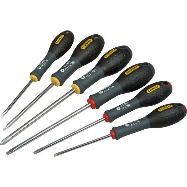 Stanley TOURNEVIS ELEC + MECA + PH - JEU DE 7PCS FATMAX (Noir)