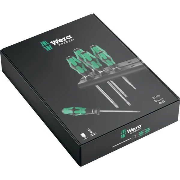 Wera Ensemble 6 Tournevis Kraftforme, Lasertrip 334/6 (Noir/Vert, Noir/Vert) – Image 4