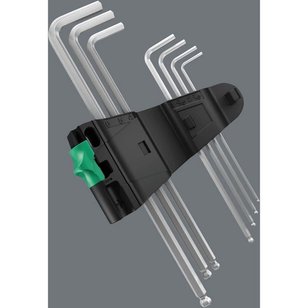 Wera Ensemble Clés Allen 9 Pièces 3950 PKL/9, Tournevis (Acier Inoxydable, 1.5mm Jusqu'à 10mm) – Image 4
