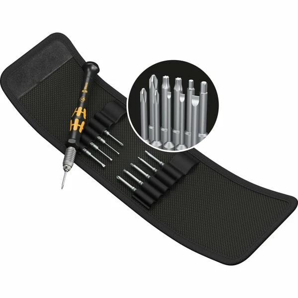 Wera Ensemble Micro Kraftform Compacte ESD/11 SB, Set D'embouts De Vissage (11 Pièces)