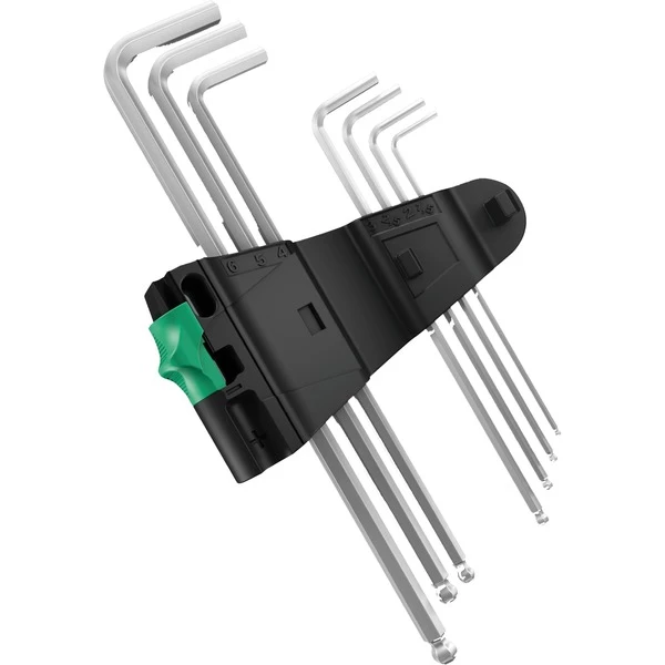 Wera Ensemble De Clés Allen 9 Pièces 950PKL/9, Tournevis (Chrome, 1,5mm Jusqu'à 10mm) – Image 2