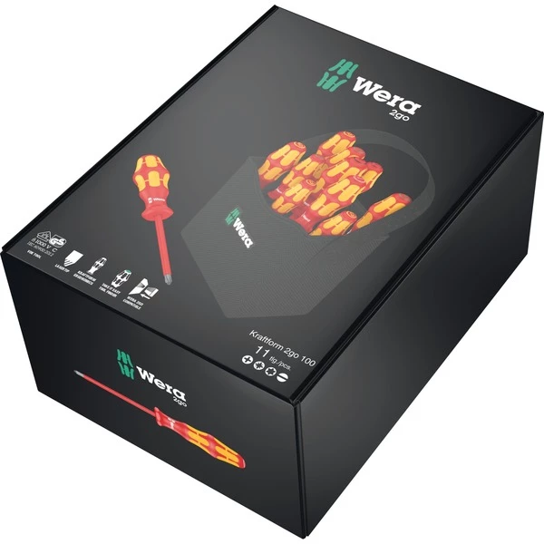 Wera Kraftform 2go 100 Embout De Tournevis 11 Pièce(s) (Rouge/Jaune, 11 Pièce(s), Phillips, Cruciforme, Torx, PH 1,PH 2, PZ 1,PZ 2, T10,T15,T20, 50 X 120 Mm) – Image 6