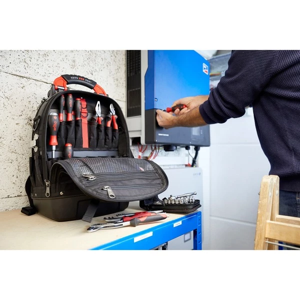 Wiha Set Sac à Dos D'outils L Mechanic, Set D'outils (Noir/Rouge, 65 Pièces) – Image 4