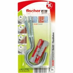 Fischer DUOPOWER 10x50 RH G K, Cheville (Gris Clair/Rouge)