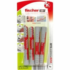 Fischer DUOPOWER 10x80 K, Cheville (Gris Clair/Rouge)