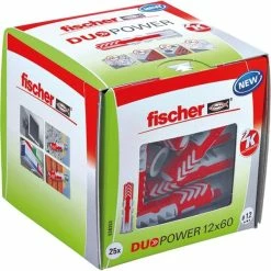 Fischer DUOPOWER 12x60 LD, Cheville (Gris Clair/Rouge)