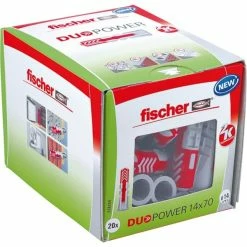 Fischer DUOPOWER 14x70 LD, Cheville (Gris Clair/Rouge)