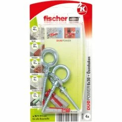 Fischer DUOPOWER 6x30 OH K, Cheville (Gris Clair/Rouge)