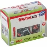 Fischer DUOPOWER 6x30 S LD, Cheville (Gris Clair/Rouge) – Image 3