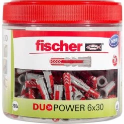 Fischer DUOPOWER 6x30, Cheville (Gris Clair/Rouge)