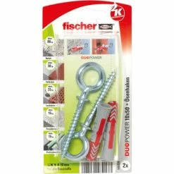 Fischer DUOPOWER 8x40 OH K, Cheville (Gris Clair/Rouge)