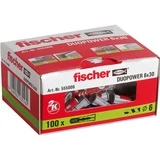 Fischer DUOPOWER Cheville En Bois 100 Pièce(s) Rond (Gris Clair/Rouge, Rond, 6 Mm, 4 Cm, 100 Pièce(s)) – Image 3