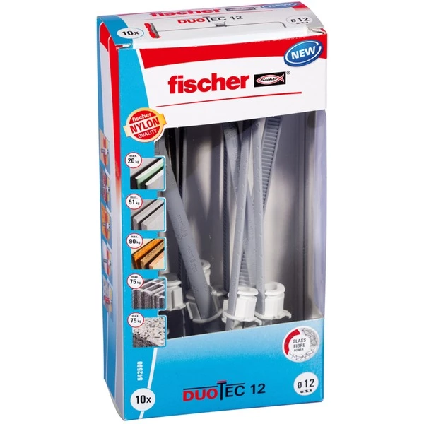 Fischer DUOTEC 12 LD, Cheville (Gris Clair/Rouge)