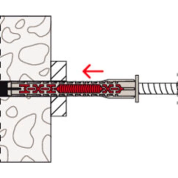 Fischer DuoXpand 10x120 FUS R, Cheville (Gris Clair/Rouge) – Image 4