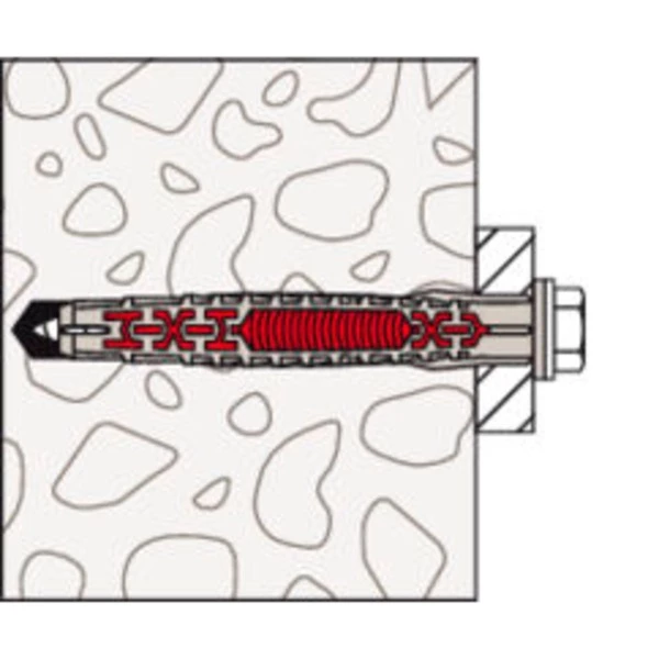 Fischer DuoXpand 10x120 FUS R, Cheville (Gris Clair/Rouge) – Image 6