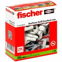Fischer EasyHook Loop DuoPower 6x30, Cheville (Blanc)