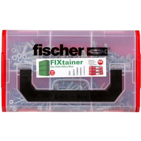 Fischer FIXtainer 175 Pièce(s) Kit De Vissage, Cheville (Gris Clair, Kit De Vissage, Noir, Gris, Rouge, Argent, 175 Pièce(s)) – Image 2