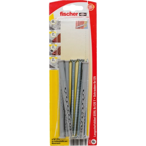 Fischer SXRL 8x120 T K, Cheville (Gris Clair)