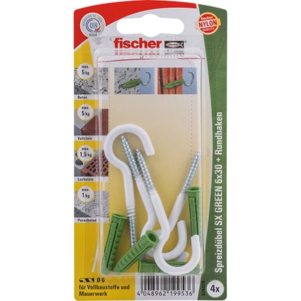 Fischer SX GREEN 6x30 RH K, Cheville (Vert)
