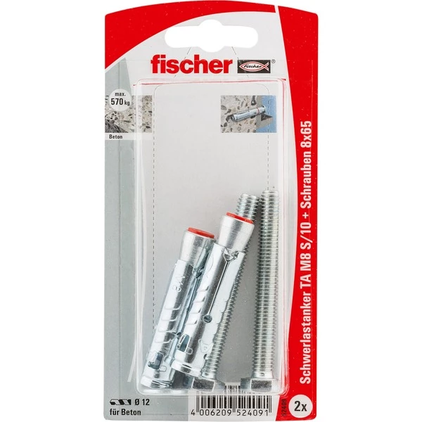 Fischer TA M8 S/10 K, Cheville (Argent)