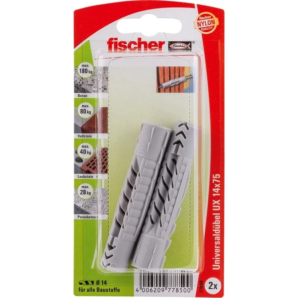 Fischer UX 14x75 K, Cheville (Gris Clair)