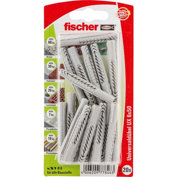 Fischer UX 6x50 K, Cheville (Gris Clair)