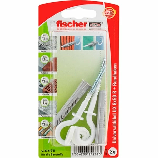 Fischer UX 8x50 RH N K, Cheville (Gris Clair)